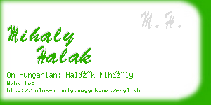 mihaly halak business card